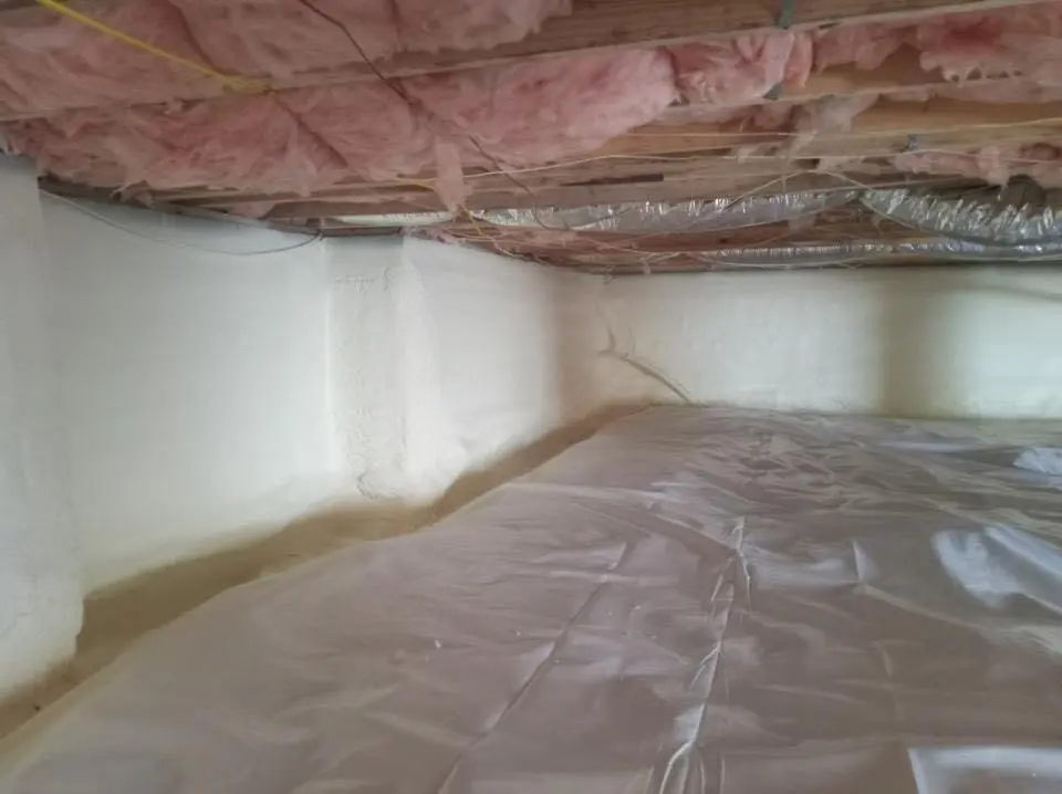 Crawl space encapsulation with closed-cell spray foam for Spray Foam Roofing in Hickam Housing